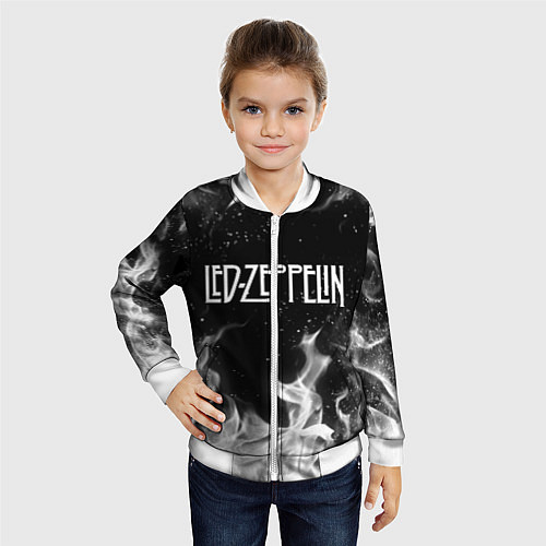 Детский бомбер LED ZEPPELIN / 3D-Белый – фото 4