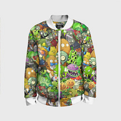 Бомбер детский PLANTS VS ZOMBIES, цвет: 3D-белый