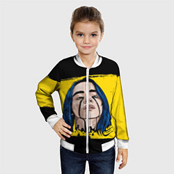 Бомбер детский Billie Eilish, цвет: 3D-белый — фото 2