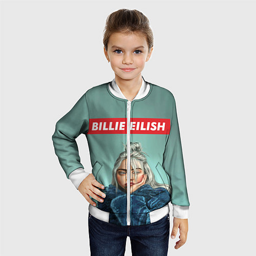 Детский бомбер Billie Eilish / 3D-Белый – фото 4