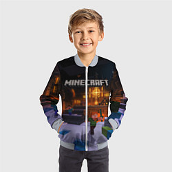 Бомбер детский MINECRAFT, цвет: 3D-серый — фото 2