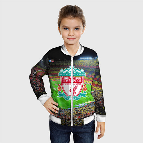 Детский бомбер FC Liverpool / 3D-Белый – фото 4