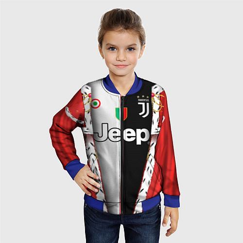 Детский бомбер King Juventus / 3D-Синий – фото 4