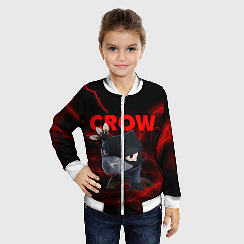 Детский бомбер Brawl Stars CROW / 3D-Белый – фото 4