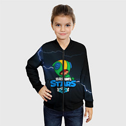 Бомбер детский BRAWL STARS LEON, цвет: 3D-черный — фото 2