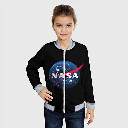 Детский бомбер NASA Black Hole / 3D-Серый – фото 4