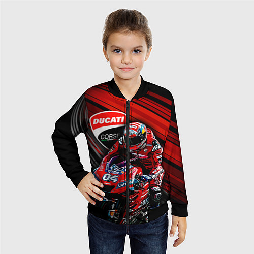 Детский бомбер Andrea Dovizioso / 3D-Черный – фото 4