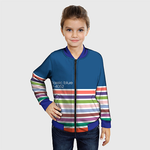 Детский бомбер Pantone цвет года с 2012 по 2020 гг / 3D-Синий – фото 4