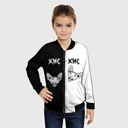 Бомбер детский Кис-Кис, цвет: 3D-черный — фото 2