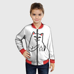 Бомбер детский Meme Cat, цвет: 3D-красный — фото 2