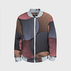 Бомбер детский Абстрактный узор, цвет: 3D-серый