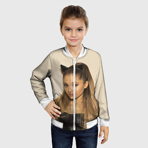 Детский бомбер Ariana Grande Ариана Гранде / 3D-Белый – фото 4