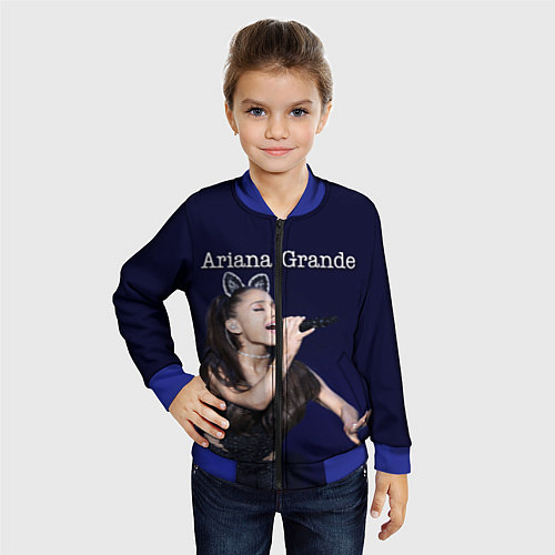 Детский бомбер Ariana Grande Ариана Гранде / 3D-Синий – фото 4