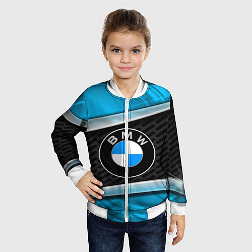 Детский бомбер BMW / 3D-Белый – фото 4
