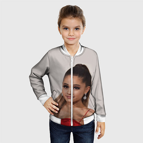 Детский бомбер Ariana Grande Ариана Гранде / 3D-Белый – фото 4