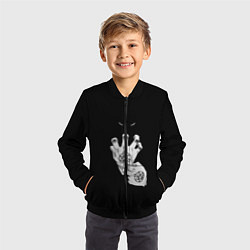 Бомбер детский Выжигющий Искру, цвет: 3D-черный — фото 2