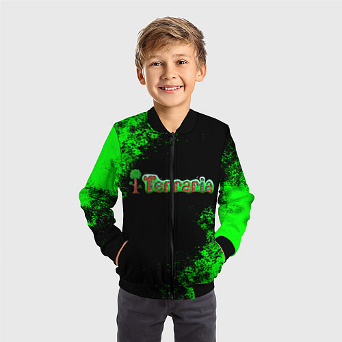 Детский бомбер Terraria / 3D-Черный – фото 3