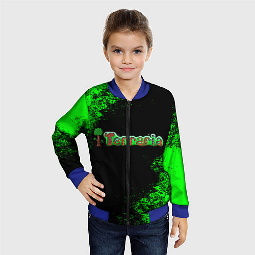 Детский бомбер Terraria / 3D-Синий – фото 4