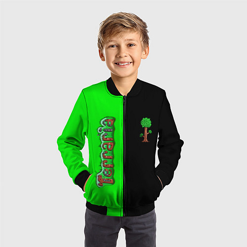 Детский бомбер Terraria / 3D-Черный – фото 3