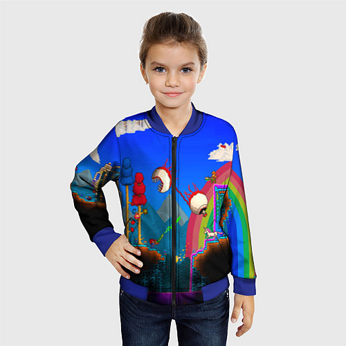 Детский бомбер TERRARIA GAME / 3D-Синий – фото 4
