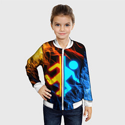 Бомбер детский PORTAL, цвет: 3D-белый — фото 2