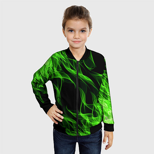Детский бомбер TOXIC FLAME / 3D-Черный – фото 4