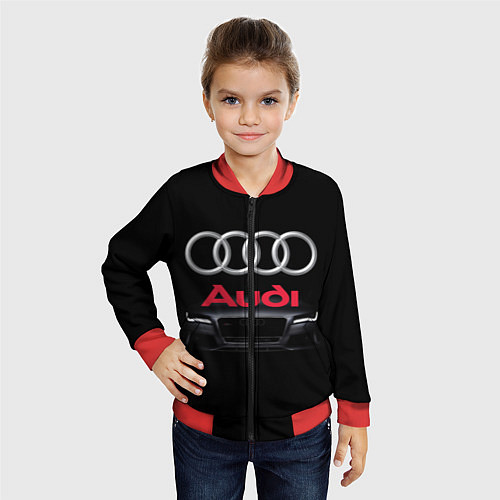 Детский бомбер AUDI / 3D-Красный – фото 4