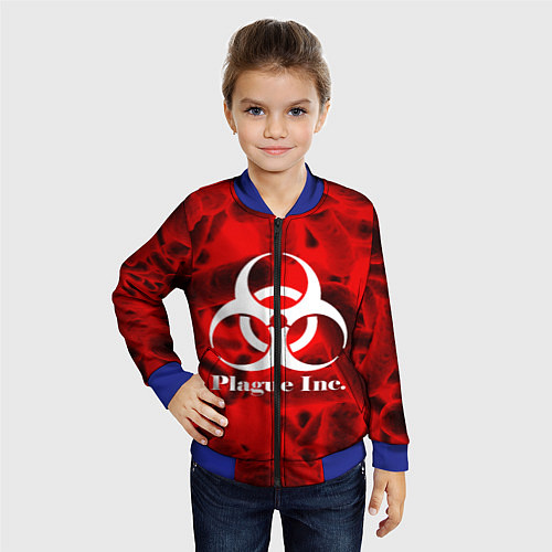 Детский бомбер PLAGUE INC / 3D-Синий – фото 4