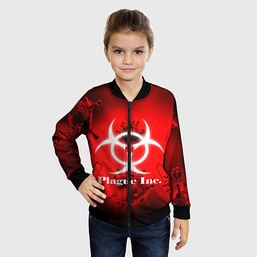 Детский бомбер PLAGUE INC / 3D-Черный – фото 4