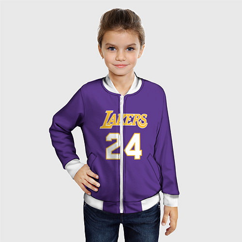 Детский бомбер Los Angeles Lakers Kobe Brya / 3D-Белый – фото 4