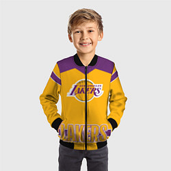 Бомбер детский Los Angeles Lakers, цвет: 3D-черный — фото 2