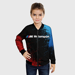 Бомбер детский БМВ Мотоспорт, цвет: 3D-черный — фото 2