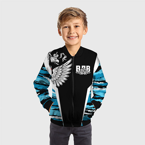 Детский бомбер Камуфляж ВДВ / 3D-Черный – фото 3