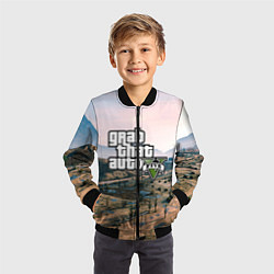 Бомбер детский Grand Theft Auto 5, цвет: 3D-черный — фото 2