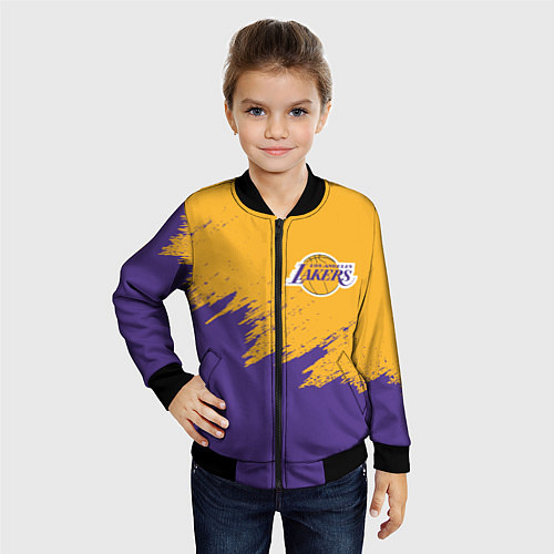 Детский бомбер LA LAKERS / 3D-Черный – фото 4