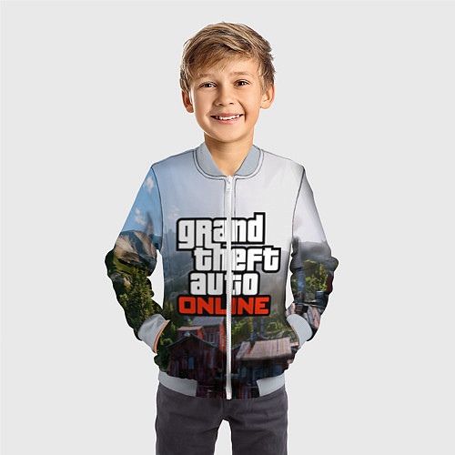 Детский бомбер GTA Online / 3D-Серый – фото 3
