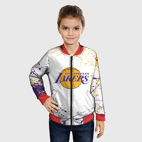 Детский бомбер LA LAKERS / 3D-Красный – фото 4