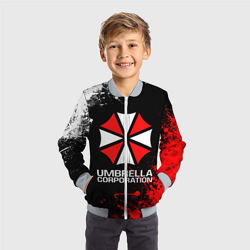 Детский бомбер UMBRELLA CORPORATION / 3D-Серый – фото 3