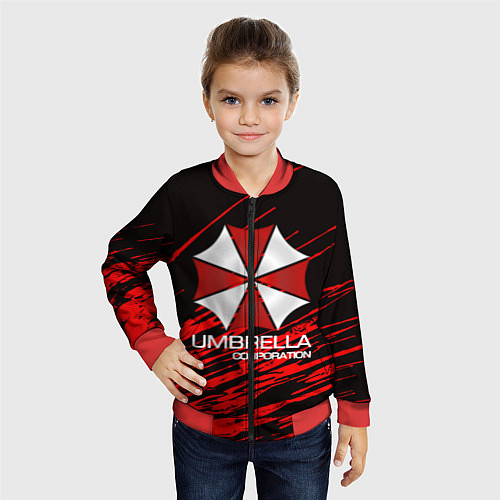 Детский бомбер UMBRELLA CORP / 3D-Красный – фото 4
