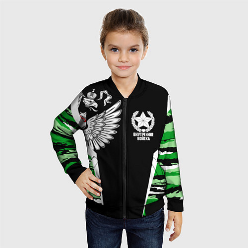 Детский бомбер Внутренние войска / 3D-Черный – фото 4