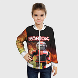 Бомбер детский ROBLOX, цвет: 3D-белый — фото 2