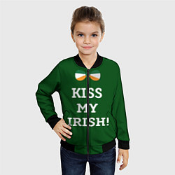 Бомбер детский Kiss my Irish, цвет: 3D-черный — фото 2