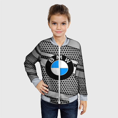 Детский бомбер BMW / 3D-Серый – фото 4