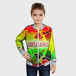 Бомбер детский Роблокс, цвет: 3D-серый — фото 2
