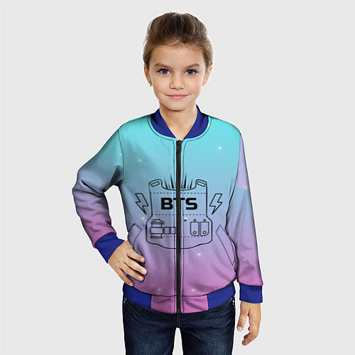 Детский бомбер BTS / 3D-Синий – фото 4