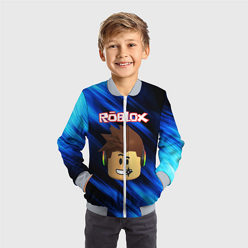 Детский бомбер ROBLOX / 3D-Серый – фото 3