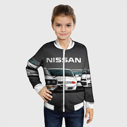 Детский бомбер NISSAN / 3D-Белый – фото 4