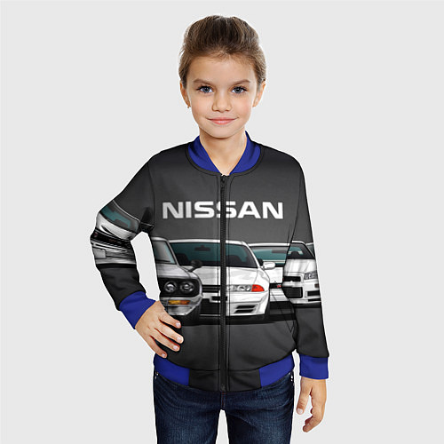 Детский бомбер NISSAN / 3D-Синий – фото 4