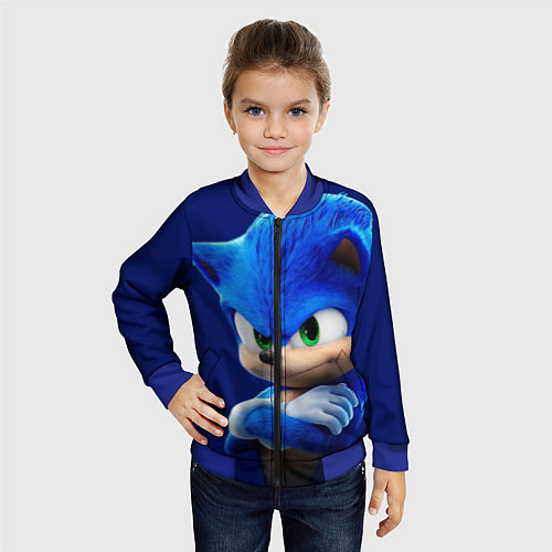 Детский бомбер SONIC / 3D-Синий – фото 4