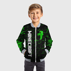 Бомбер детский MINECRAFT, цвет: 3D-серый — фото 2